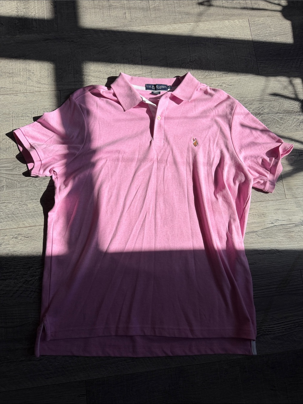 U.S. Polo Assn. Pink Polo Shirt with Embroidered Crest